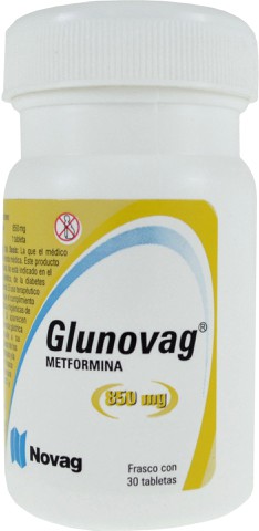 GLUNOVAG 850MG METFORMINA 30 TAB FARMACIA RIVAS DEL CENTRO