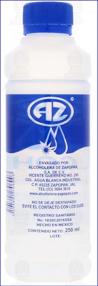 Alcohol Etílico de Caña 96° 20 litros AZ – Veteris